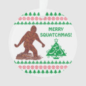 Z Bigfoot Walking Sasquatch Funny Kerstmis Ornament (voorkant)