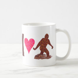 Z Bigfoot Walking Sasquatch I Heart Bigfoot Humor Koffiemok