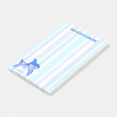 Z Blauw - Witte haaienkleurige strepen van Zee Post-it® Notes (Schuin)