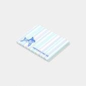 Z Blauw - Witte haaienkleurige strepen van Zee Post-it® Notes (Schuin)