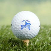 Z Blue Great White Shark Kleurrijke Zee Dier Golfballen (Insitu Shirt)