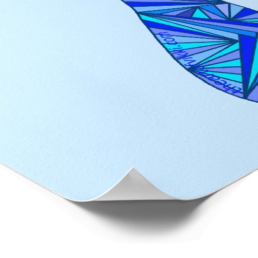 Z Blue Pi Symbol Wiskunde Geek Science Nerd Fun 11 Poster (Hoek)