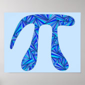 Z Blue Pi Symbol Wiskunde Geek Science Nerd Fun 11 Poster (Voorkant)