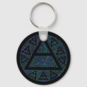 Z Colorful New age Platos Air Sign Triad Sleutelhanger