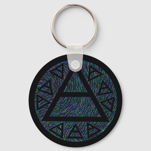 Z Colorful New age Platos Air Sign Triad Sleutelhanger (Voorkant)