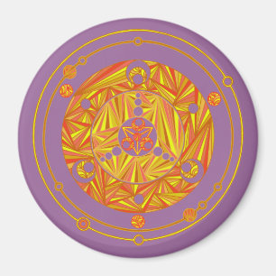 Z Cool Crop Circle Gouden Geel Magneet