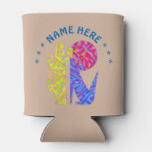 Z Coyote Wolf Kleurrijke Zuidwestelijke Ontwerp Wo Blikjeskoeler (Achterkant)