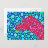 Z Cute Dalmatian Pop Art Briefkaart (Voorkant / Achterkant)