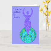 Z de Godin u verbaast me Wenskaart Kaart (Gele Bloem)