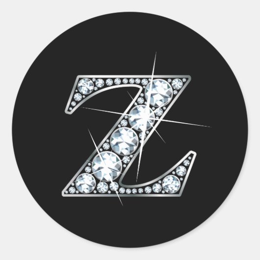 "Z" Diamond Bling Sticker (Voorkant)