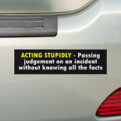 Z_dom_gedrag Bumpersticker (Op auto)