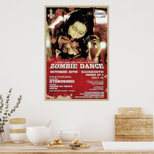Z.E.D. Zombie Dance Poster (Keuken)
