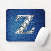 Z Faux-"Diamond Bling" op Denim Mousepad Muismat (Met muis)