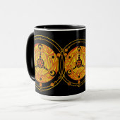 Z Fun Crop Circle Alien Art SciFi Geek Drinkware Mok (Voorkant links)