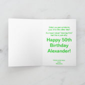 Z Funny 50th Birthday Geek Chic Missing Time Kaart (Binnen)