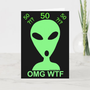Z Funny 50th Birthday Geek Chic Missing Time Kaart