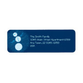 Z-glimlach! Gekke Snowman Art Holiday Kerstmis Etiket (Voorkant)