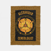 Z Golden Crop Circle Paranormal UFO Geek Fleece Deken (Voorkant)