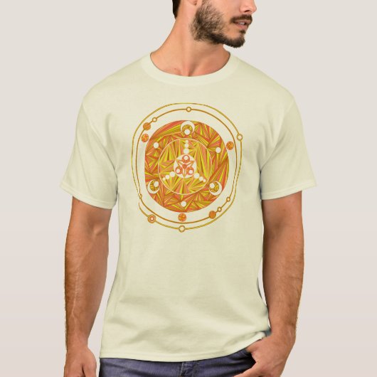Z Golden Crop Circle Paranormal UFO Geek T-shirt (Voorkant)