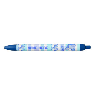 Z Grote witte haaienkleurige Zee Stripes Zwarte Inkt Pen