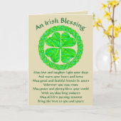 Z het Iers die Keltische Klaver zegenen Kaart (Gele Bloem)