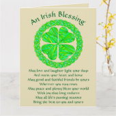 Z het Iers die Keltische Klaver zegenen Kaart (Gele Bloem)