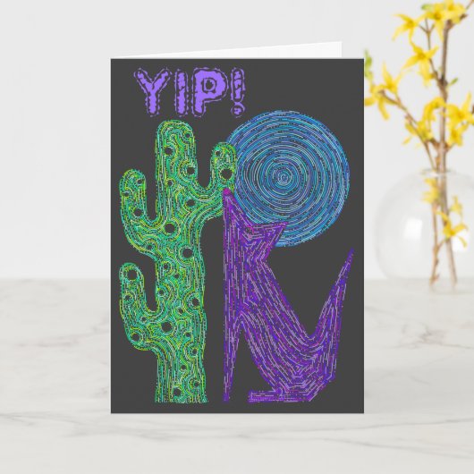 Z het Kleurrijke Zuidwestelijke Ontwerp van de Kaart (Gele Bloem)