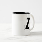"Z" initiaal/monogram mok (Voorkant rechts)