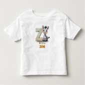 Z is for Zoe - Personalized Toddler T-Shirt (Voorkant)