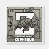 Z is for Zopherus (Ironclad Beetle) –GTA Style ABС Magneet (Voorkant)