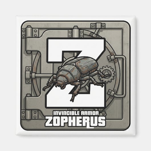 Z is for Zopherus (Ironclad Beetle) –GTA Style ABС Magneet (Voorkant)
