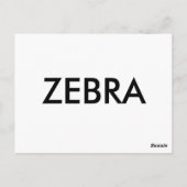 "Z" is voor Zebra Alphabet Flashcard Briefkaart (Achterkant)