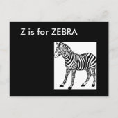 "Z" is voor Zebra Alphabet Flashcard Briefkaart (Voorkant)