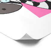 z is voor zebra cartoon voor kinderen poster (Hoek)