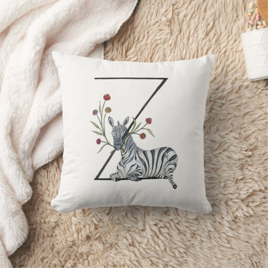 Z is voor Zebra en Zinnia Pillow! Kussen (Deken)