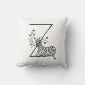 Z is voor Zebra en Zinnia Pillow! Kussen (Voorkant)