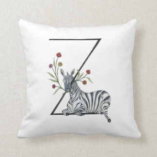 Z is voor Zebra en Zinnia Pillow! Kussen
