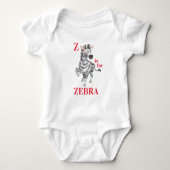 Z is voor ZEBRA Fantasievol  Romper (Voorkant)