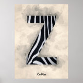 Z is voor Zebra Poster (Voorkant)