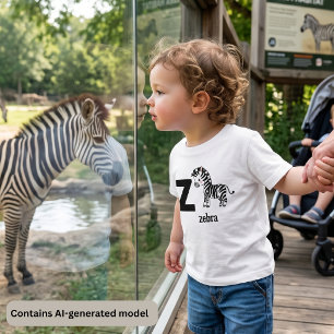 Z is voor Zebra: Schattig alfabet Kinder Shirts