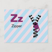 Z is voor Zipper - Alphabet Flash Kaart (Voorkant)