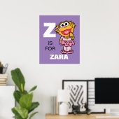 Z is voor Zoe | Jouw namen toevoegen Poster (Thuiskantoor)