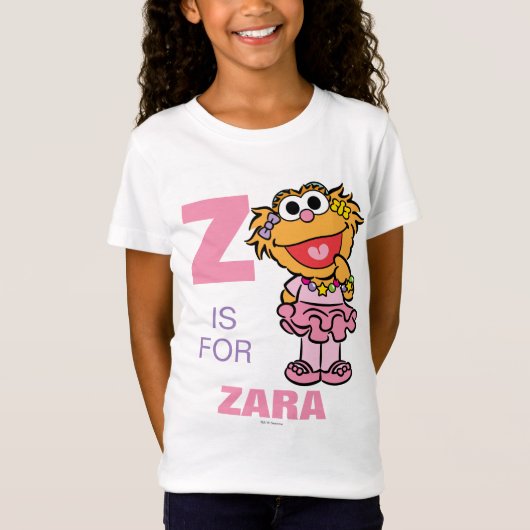 Z is voor Zoe | Jouw namen toevoegen T-shirt (Voorkant)