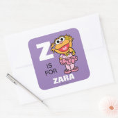 Z is voor Zoe | Jouw namen toevoegen Vierkante Sticker (Envelop)