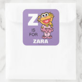 Z is voor Zoe | Jouw namen toevoegen Vierkante Sticker (Tas)