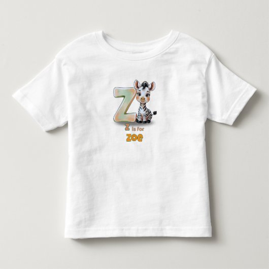 Z is voor Zoe - Persoonlijk T-shirt voor Peuters (Voorkant)