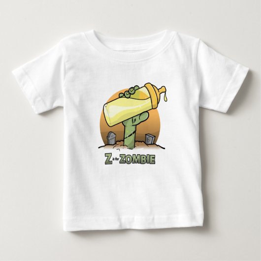 "Z" is voor Zombie "Bottle" Baby T-Shirt (Voorkant)