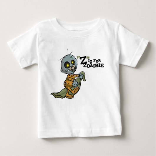 "Z" is voor Zombie (boys) Baby T-Shirt (Voorkant)