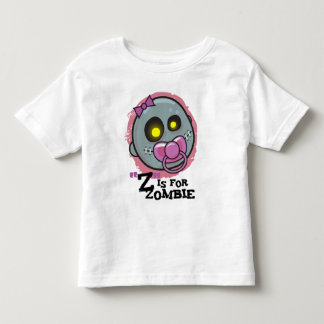 "Z" is voor Zombie w / Pacifier Girls Peuter T-Shi Kinder Shirts