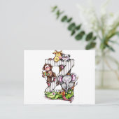 Z is voor ZOO - Alphabet Art Briefkaart (Staand voorkant)